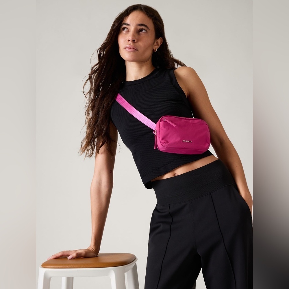 Athleta Fiusha Pink All About Crossbody Belt Bag